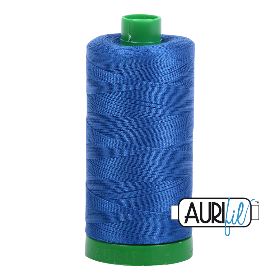 Aurifil 40wt 2735 Medium Blue thread - 1422 yards - Quilted Strait