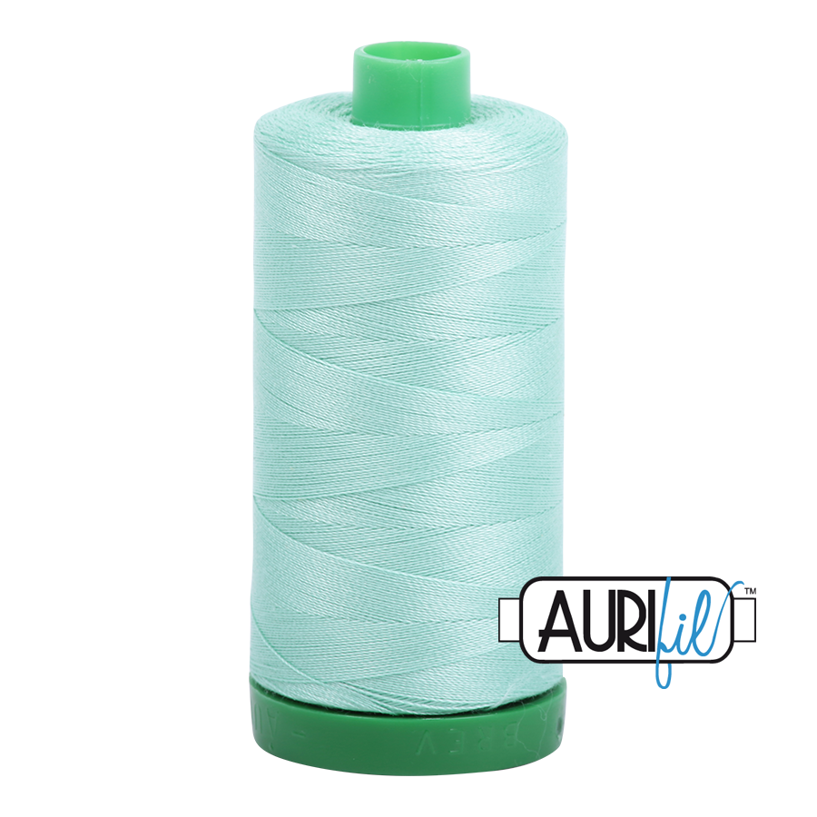Aurifil 40wt 2835 Medium Mint thread - 1422 yards - Quilted Strait