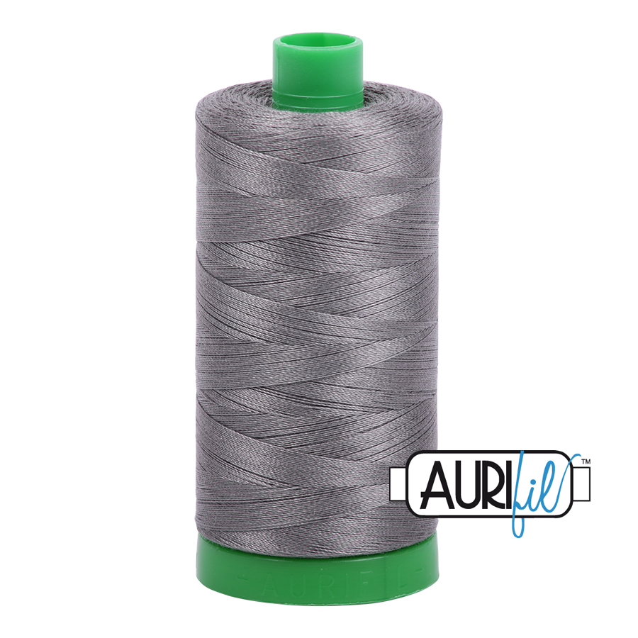 Aurifil 40wt 5004 Grey Smoke thread - 1422 yards - Quilted Strait