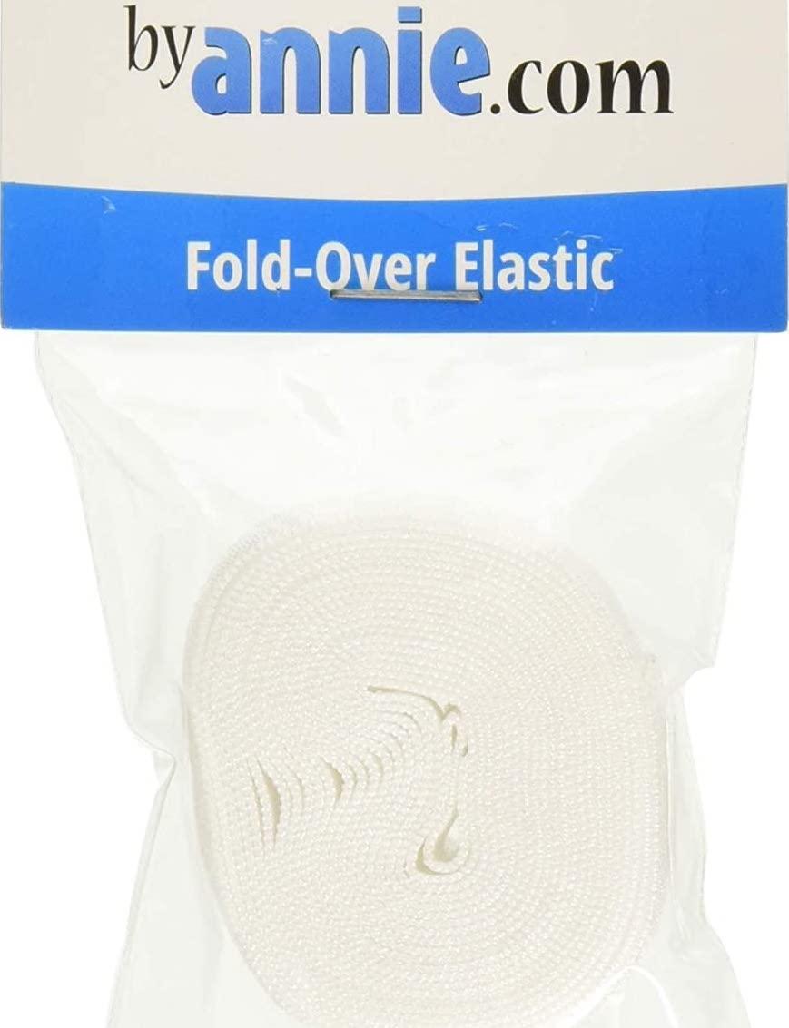 Fold Over Elastic 3/4&quot; White