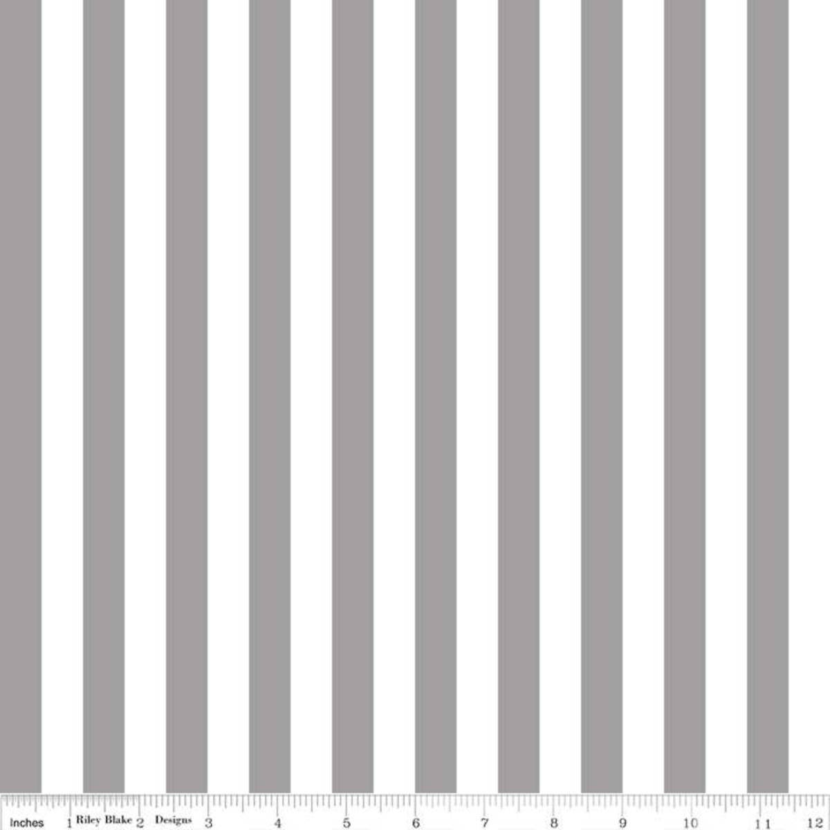 Half Inch Stripe C530-40 Gray