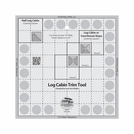Log Cabin 8&quot; Trim Tool Ruler - Quilted Strait
