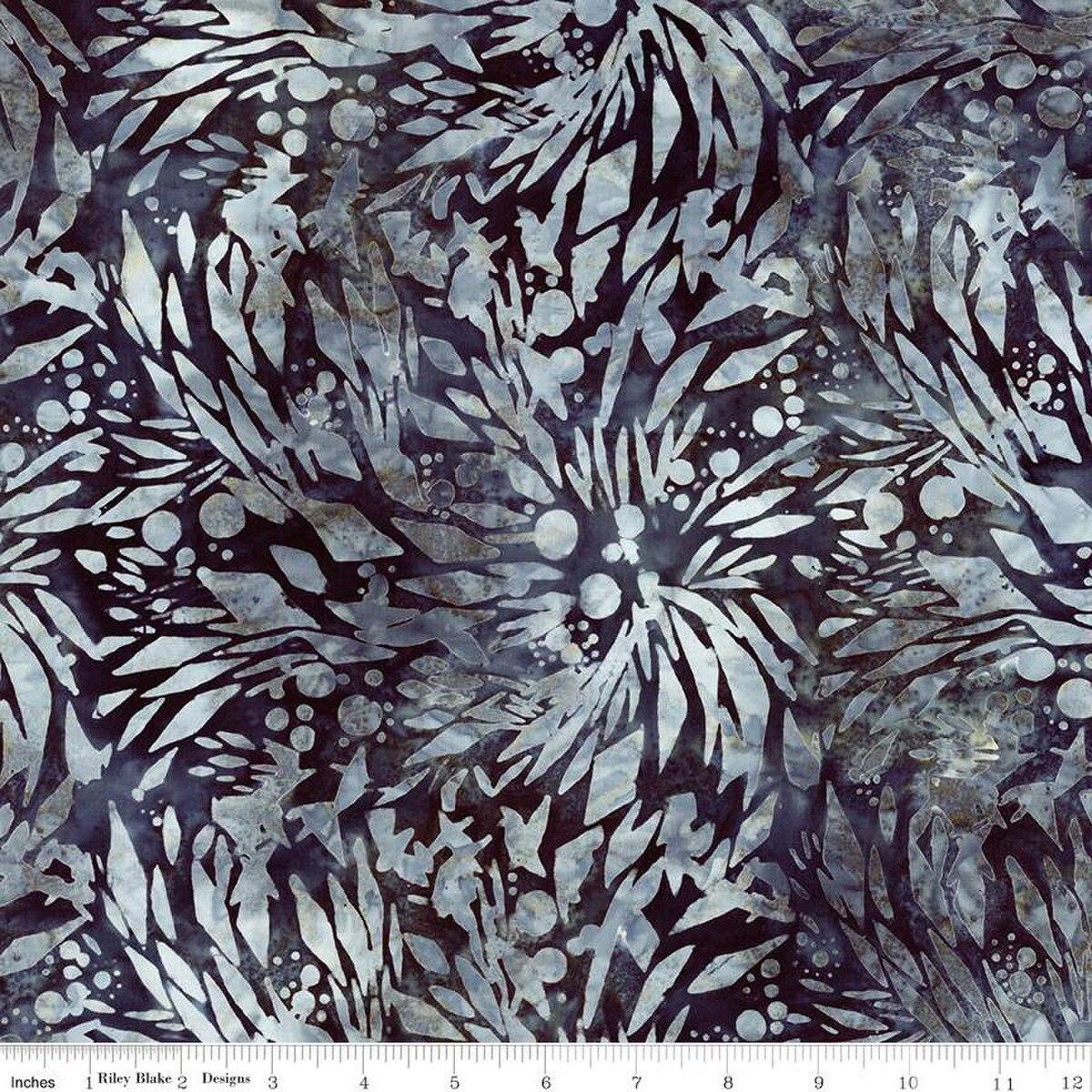 108" Batik 23390-163 Splatter Steel Sapphire - Quilted Strait
