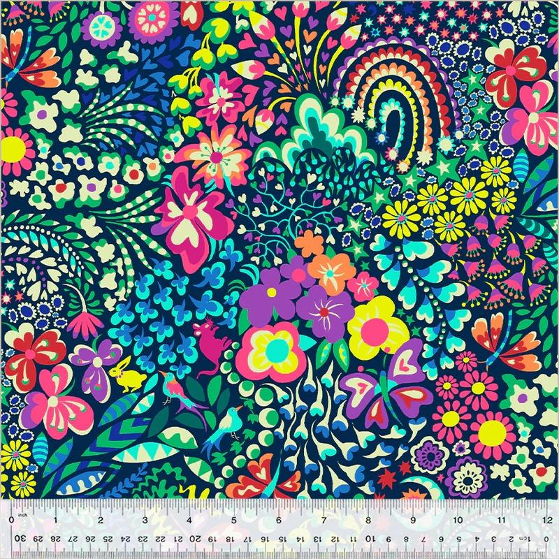 108" Hide and Seek 52892W-1DES Multi - Quilted Strait