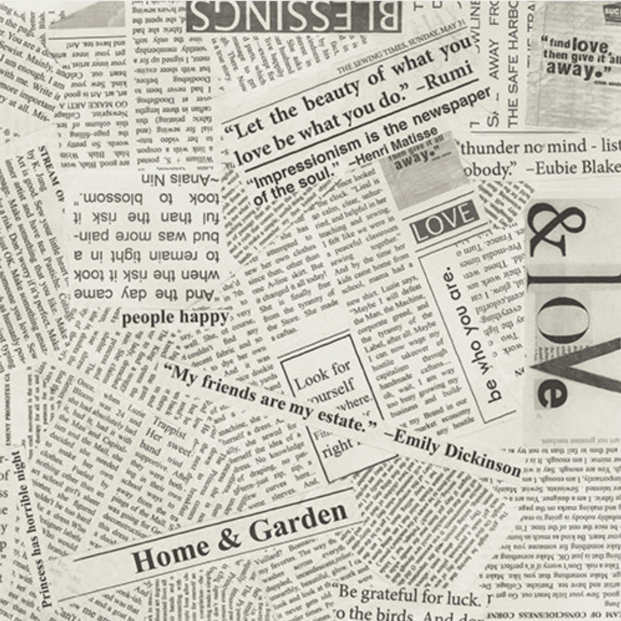 108" Newsprint 41946-4 Spackle - Quilted Strait