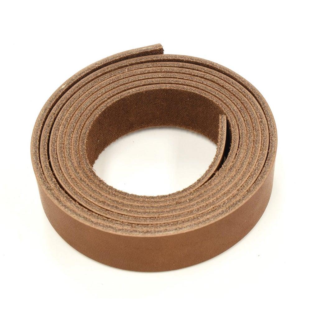 1" Dark Brown 54" Leather - Quilted Strait