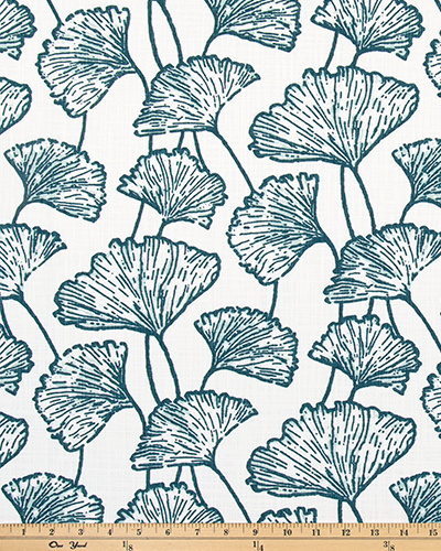 1 yard cut Doris Springs Blue Slub Canvas