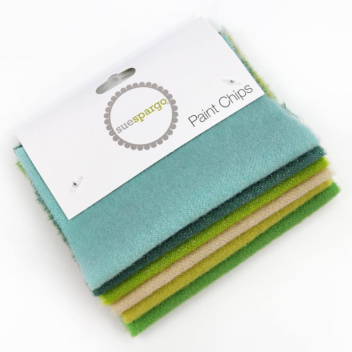 5 X 5 Sparkle Paint Chips Spring Greens - Quilted Strait