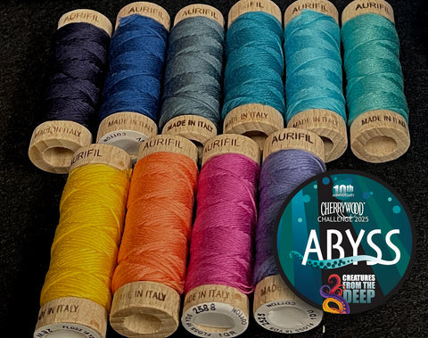 Cherrywood Abyss Challenge Coordinating Aurifil Floss