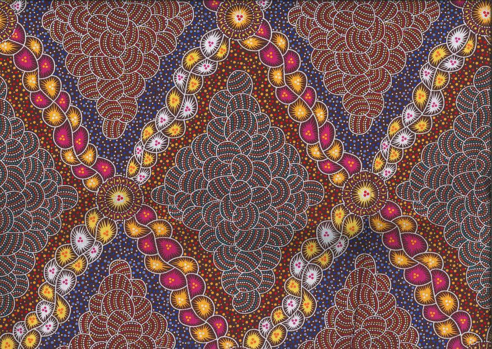 Bush Waterhole Burgundy - Quilted Strait