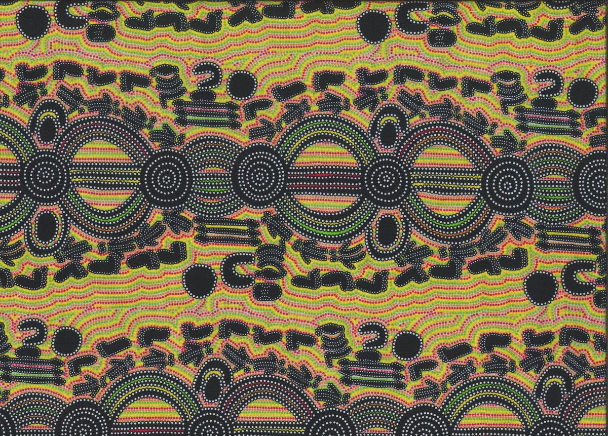 Rock Wallaby Dreaming Green - Quilted Strait