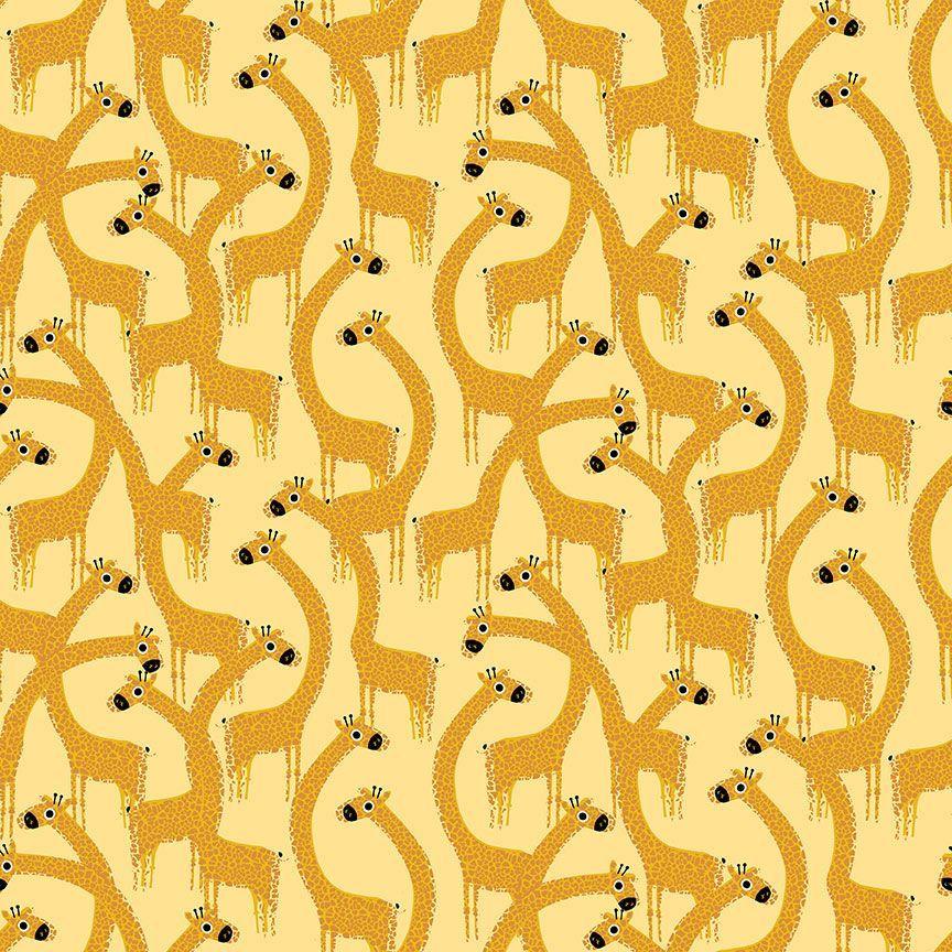 Alphabet Soup D2890 Cornsilk Girrafic Jam - Quilted Strait