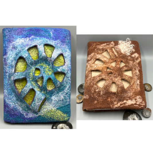 Ammonite Felted Journal Cover, Tues. Oct. 7