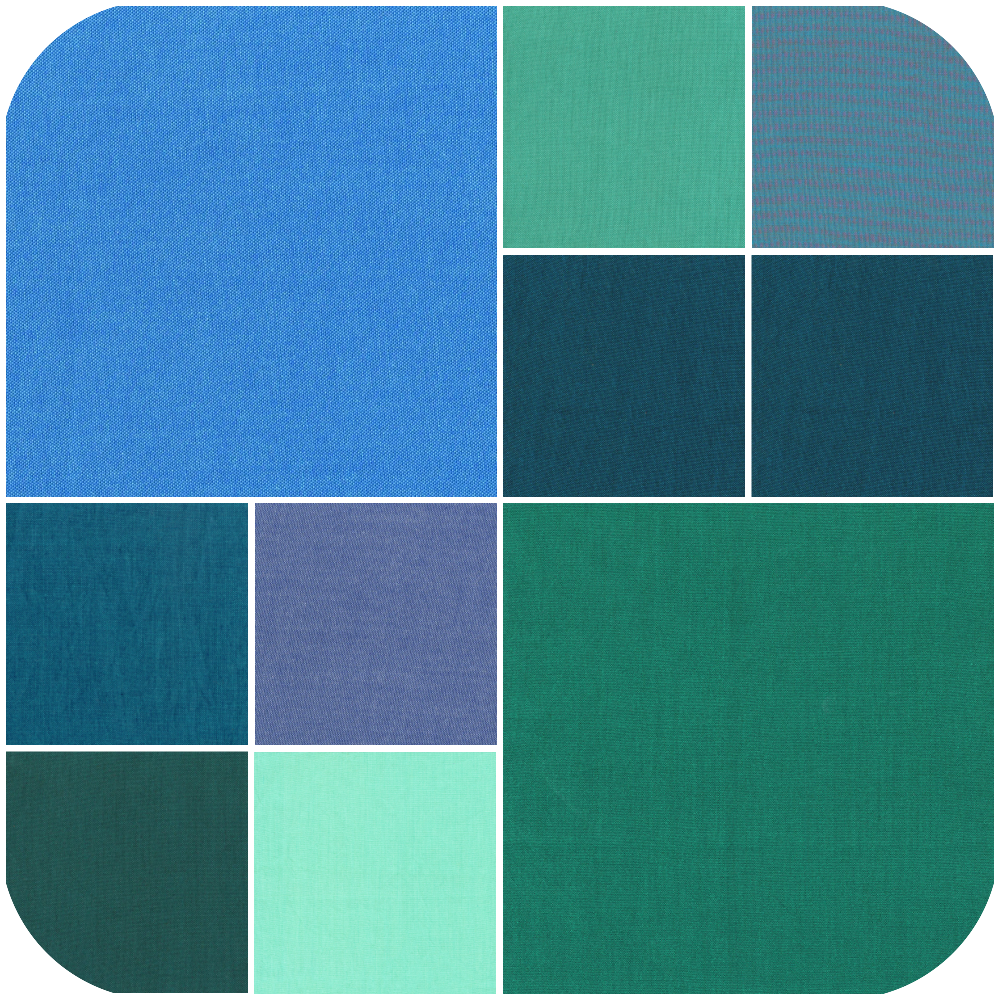 Artisan Shot Cotton Ocean Waves Box - Quilted Strait