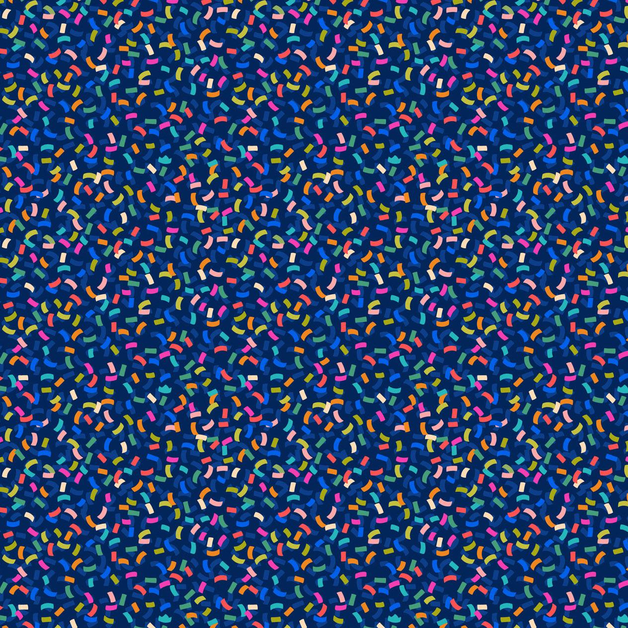 Bahia 808.3 Carnival on Dark Blue - Quilted Strait