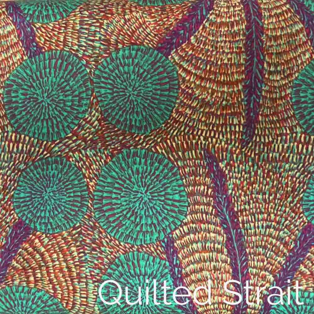 Bush Medicine with Long Stripes Purple - Quilted Strait