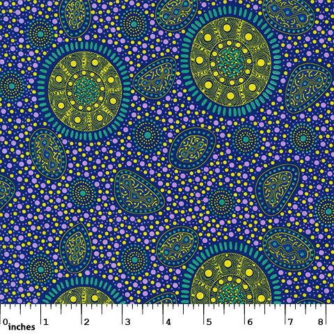 Bush Onions & Wildflower Purple - Quilted Strait