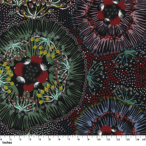 Bush Plum Black - Quilted Strait