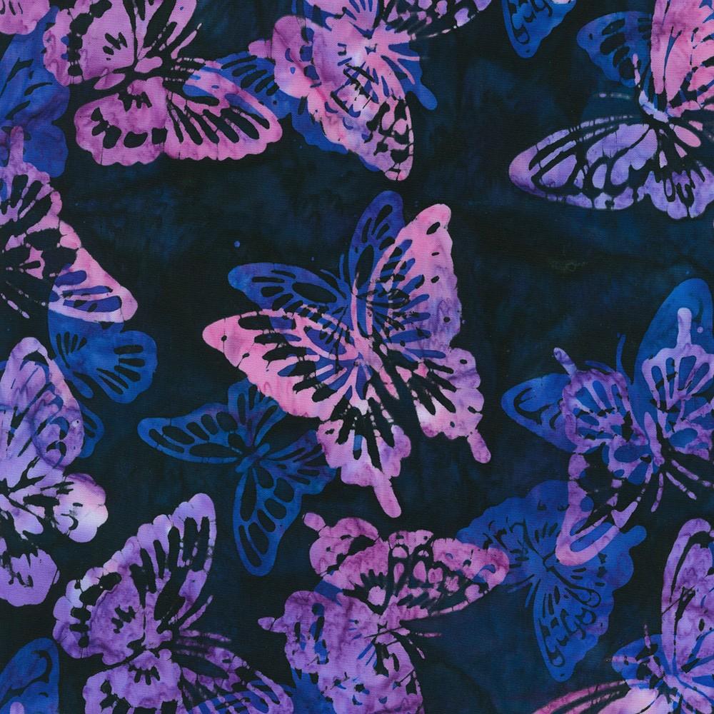 Butterfly Habitat 22382-460 Midnight Purple - Quilted Strait