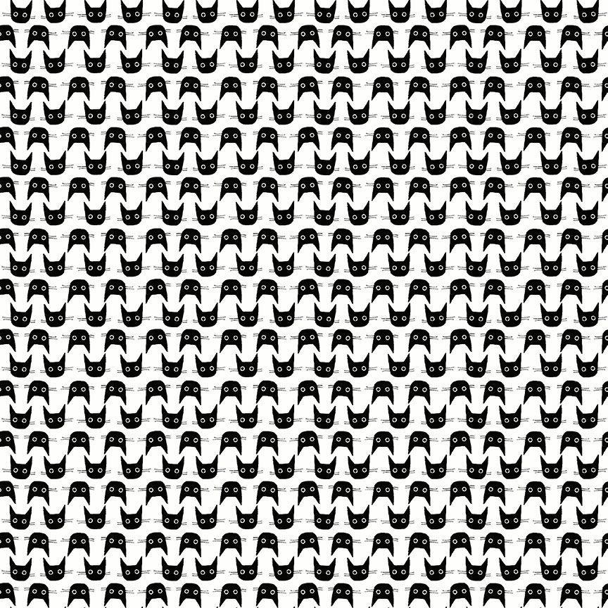 Cats In The Laundry 2664 Cat Heads White