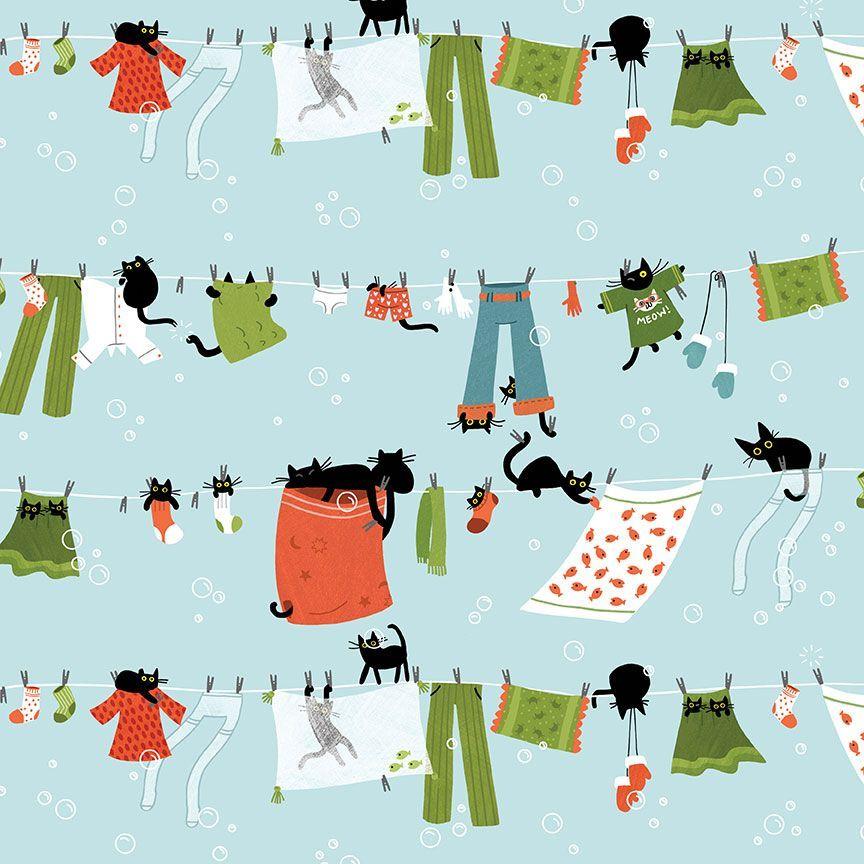 Cats In The Laundry 3261 Hanging Out Sky