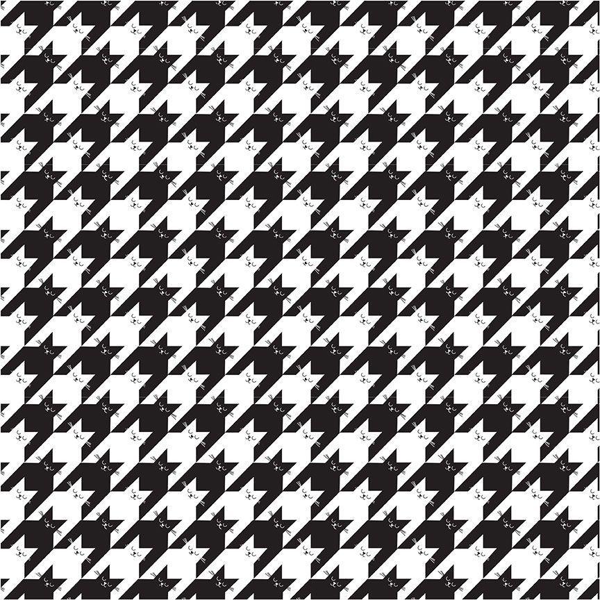 Cats CD2573 Kitty Houndstooth - Quilted Strait