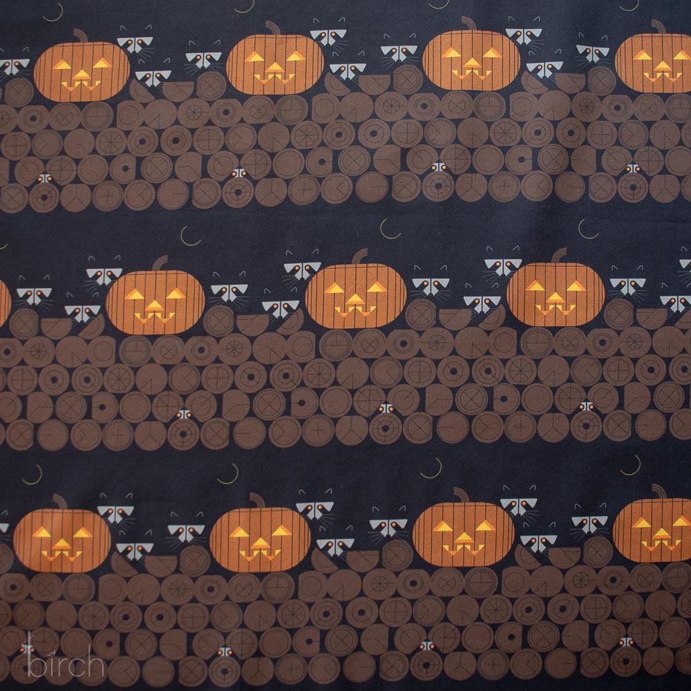 Charley Harper CH-420 Pumpkin Raccoons