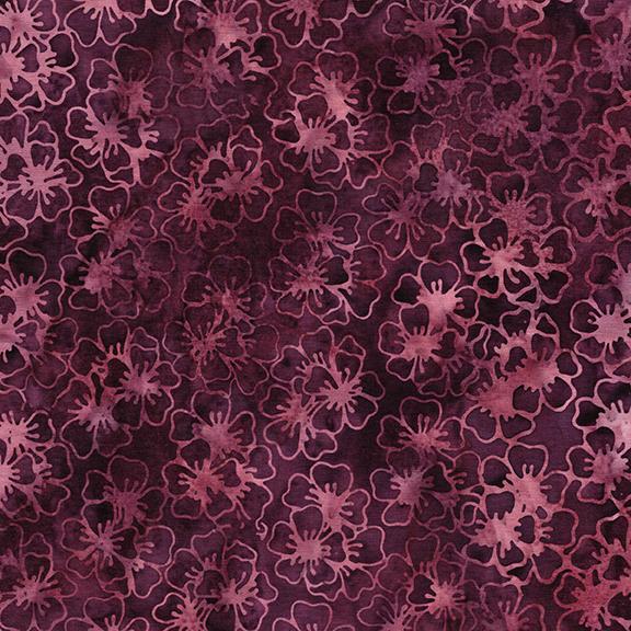 Cherry Blossom 1390 Large Blossoms Red Burgundy