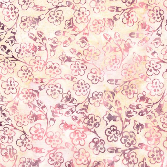 Cherry Blossom 3868 Tossed Blossoms Multi Grey Purple White