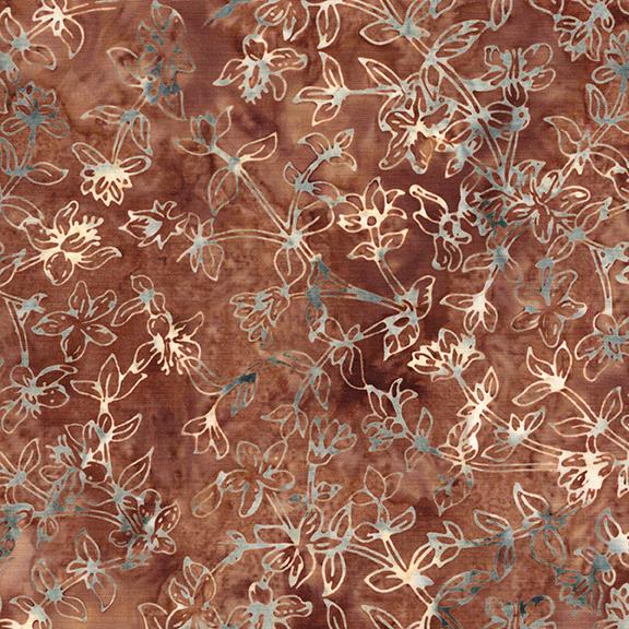 Cherry Blossom 4083 Floral Vine Brown Java