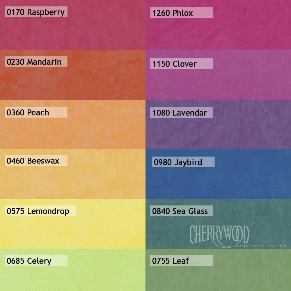 Cherrywood 12 Step Light Color Wheel - 12 Fat Quarters