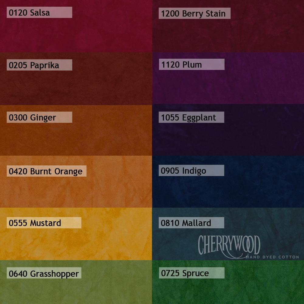 Cherrywood 12 step Dark Color Wheel - 12 Fat Quarters