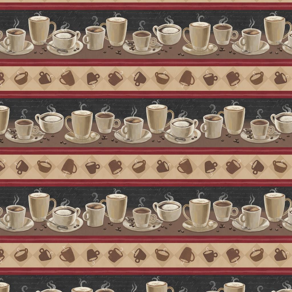 Coffee & Co 002-300 Repeating Stripe Multi - Quilted Strait