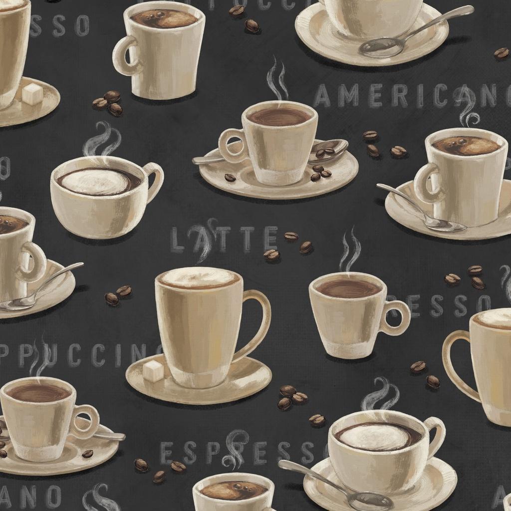 Coffee & Co 003-700 Coffee Cups Black - Quilted Strait