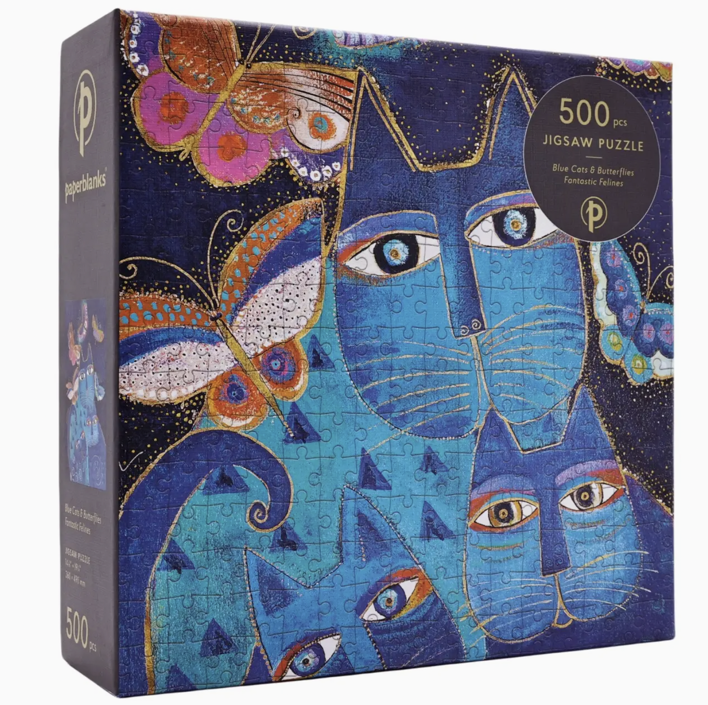 Blue Cats & Butterflies Puzzle - Quilted Strait