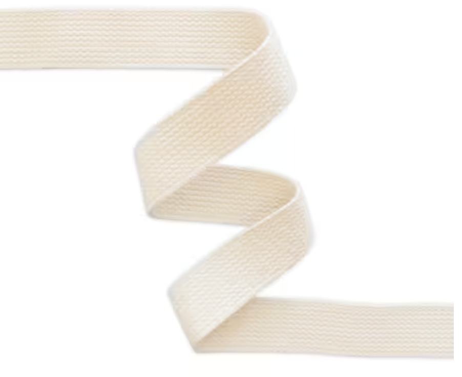 Neutral Cotton Webbing 1.5" - Quilted Strait