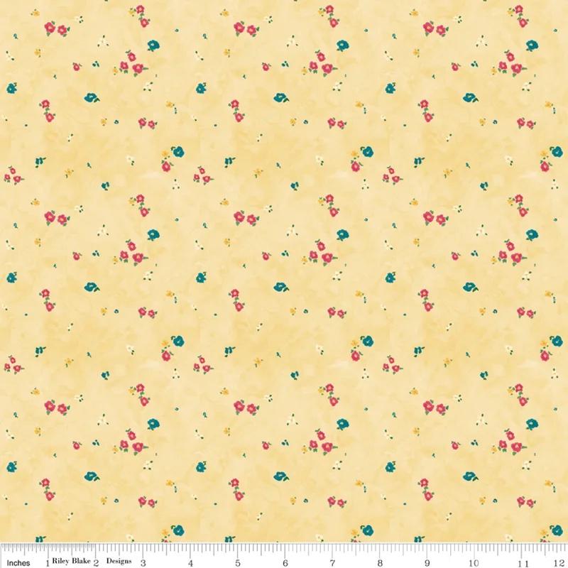 Dear Washington 17733 Yellow Ditsy Floral - Quilted Strait