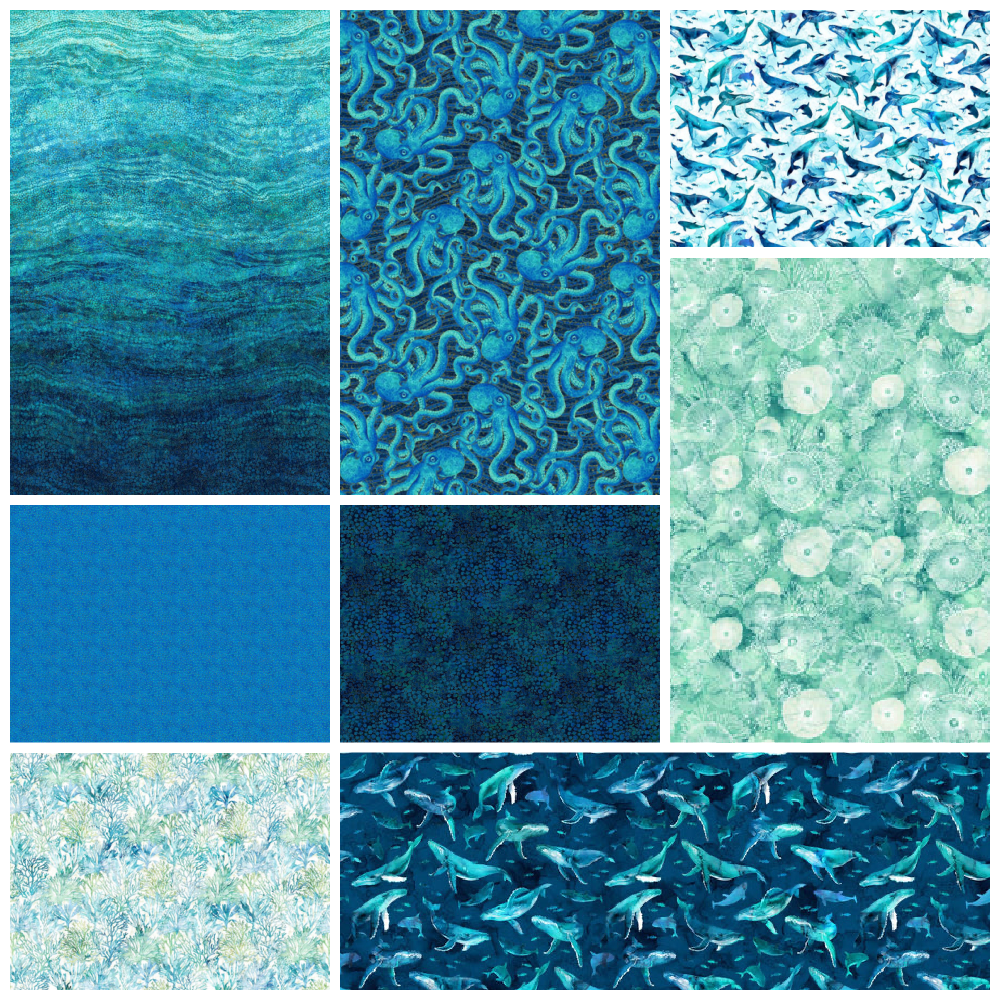 Deep Blue Fat Quarter Bundle