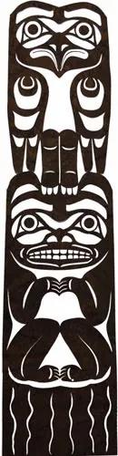 Eagle Bear Totem Laser Cut Ready to Fuse Applique - Quilted Strait