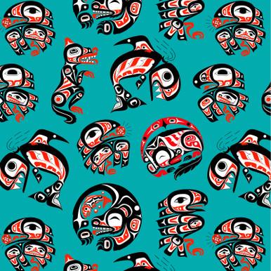 Eagle's World 53003 Teal Symbols