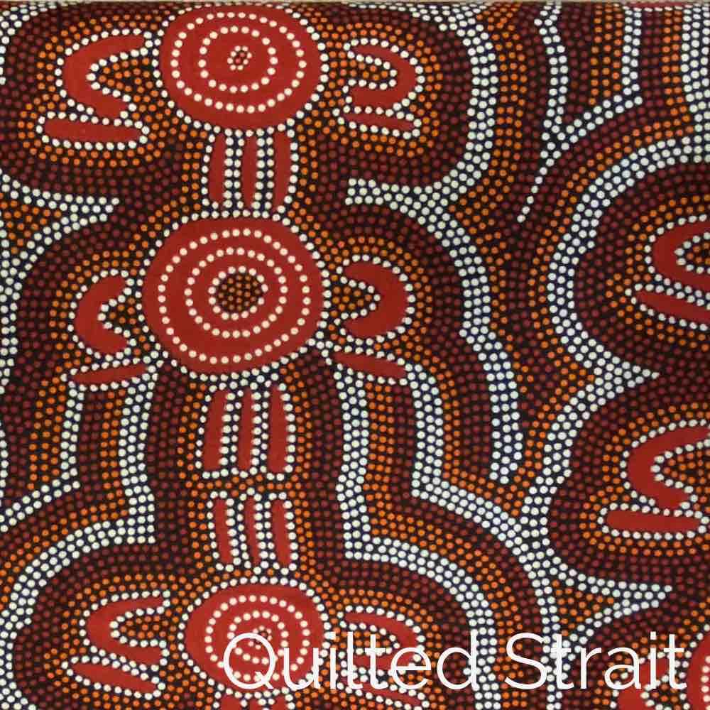 Women Dreaming 2  Orange - Quilted Strait