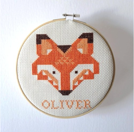 Little Fox Cross Stitch Pattern - Quilted Strait