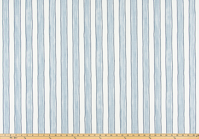 Brush Stripes Mist Slub Canvas