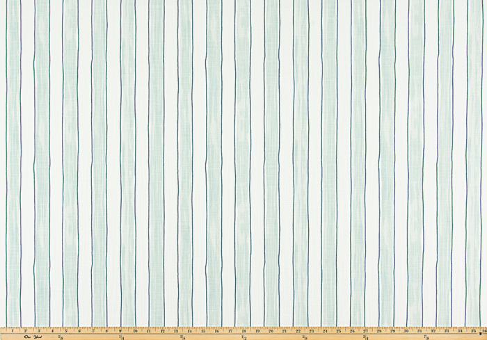 1 yard cut Brush Stripes Silver Slub Canvas