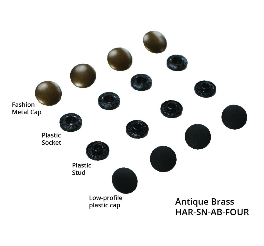 Tool Free Snaps Antique Brass - Quilted Strait