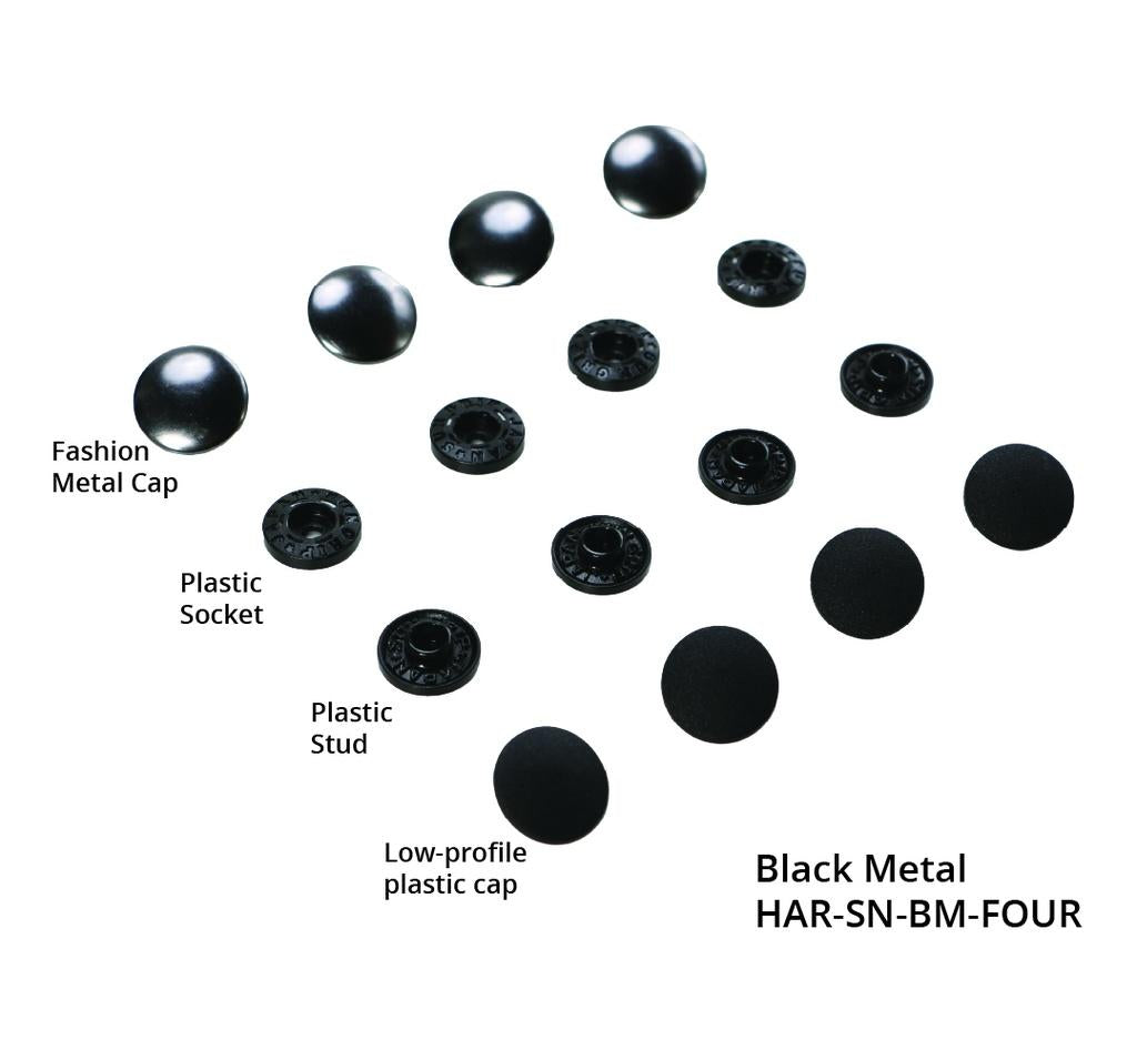 Tool Free Snaps Black Metal - Quilted Strait