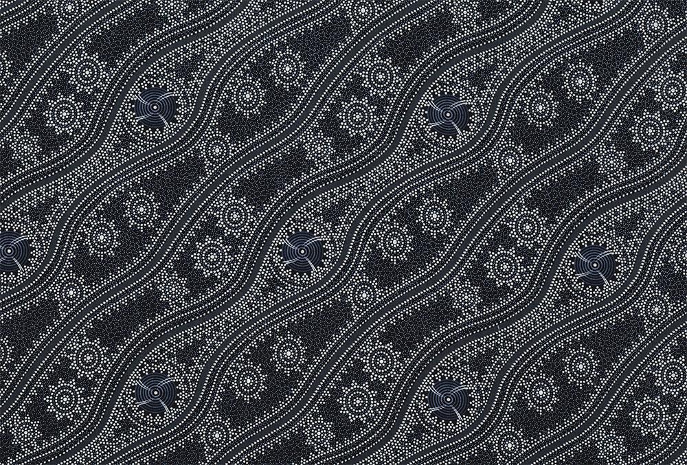 Stars In The Sky Black - Quilted Strait