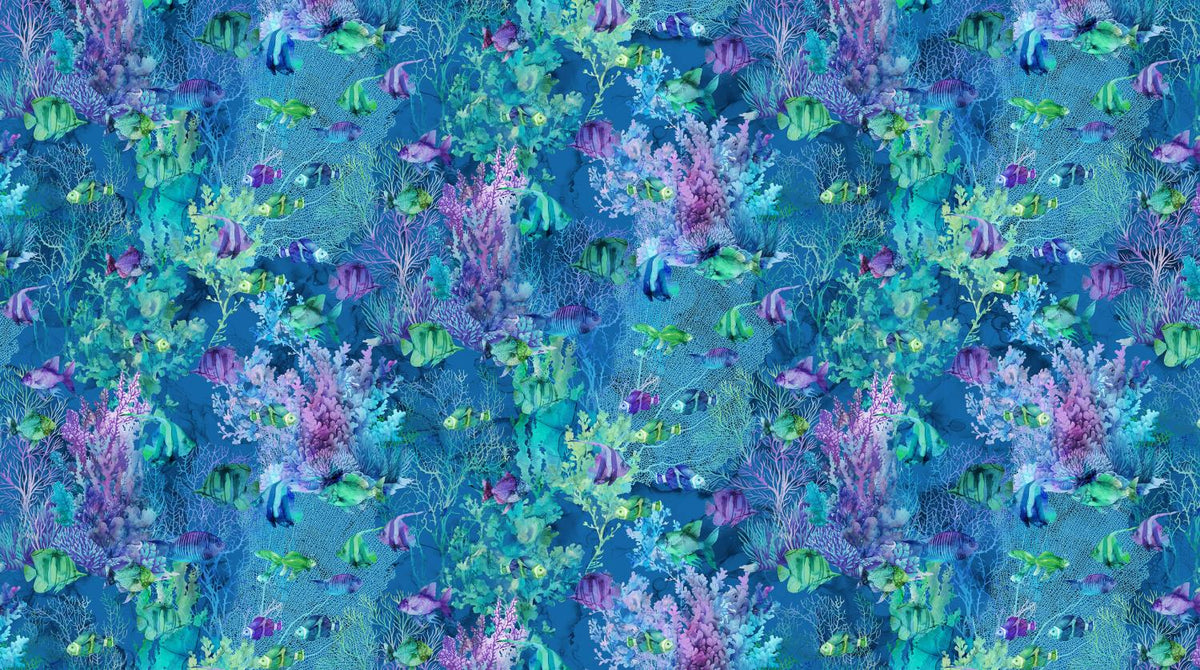 Coral Reef 28879-48 - Quilted Strait