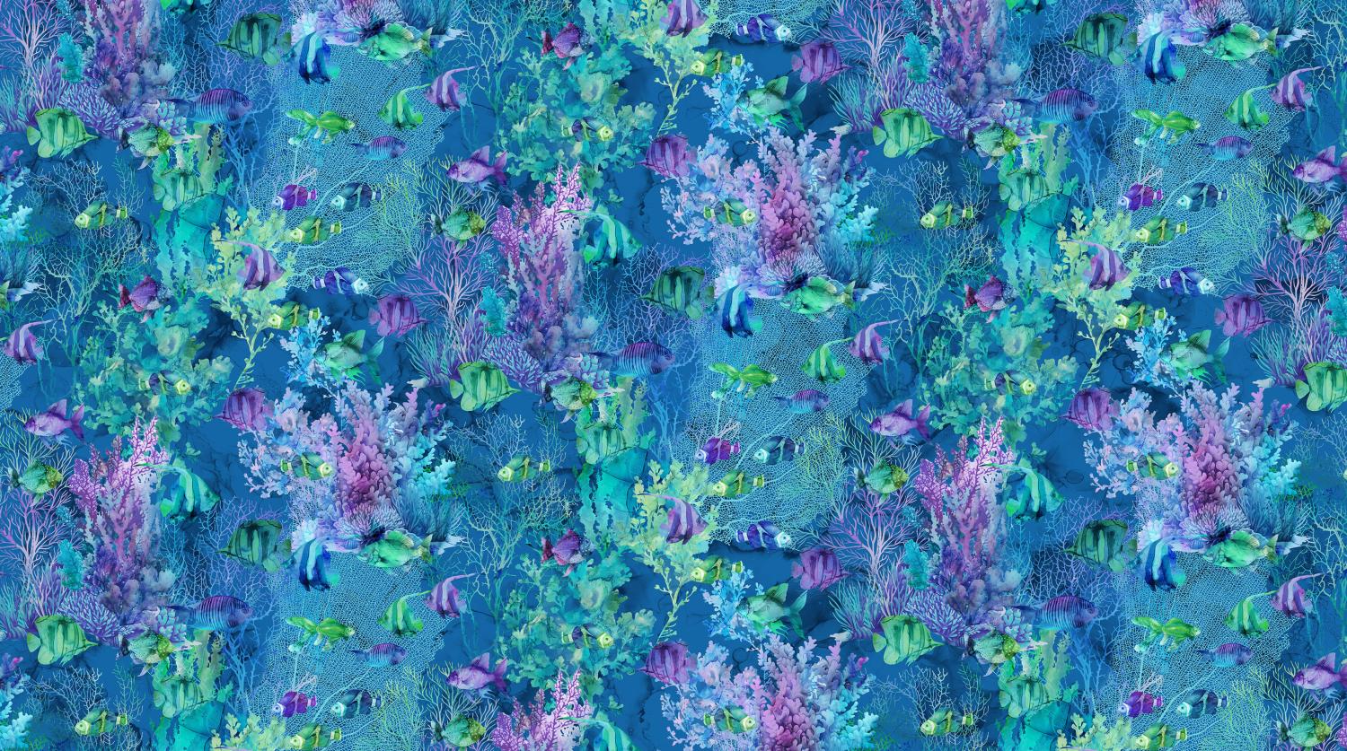Coral Reef 28879-48 - Quilted Strait