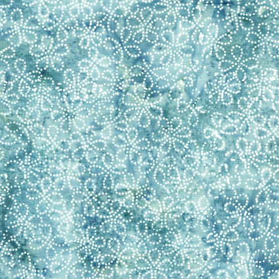 Fall 25 122562905 Floral Dots Teal Aqua - Quilted Strait